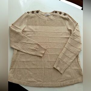 PINK CLOVER Olea Shoulder Button Detail Sweater.